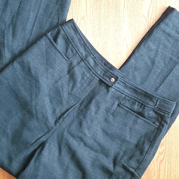 Bianca Nygard 75% Wool Blend Pleated Charcoal Gray Womens Dress Pants Sz 12 Tall - Picture 4 of 15